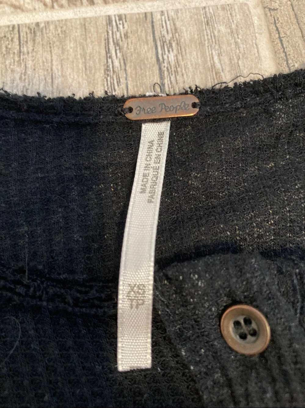 Free People black knit XS